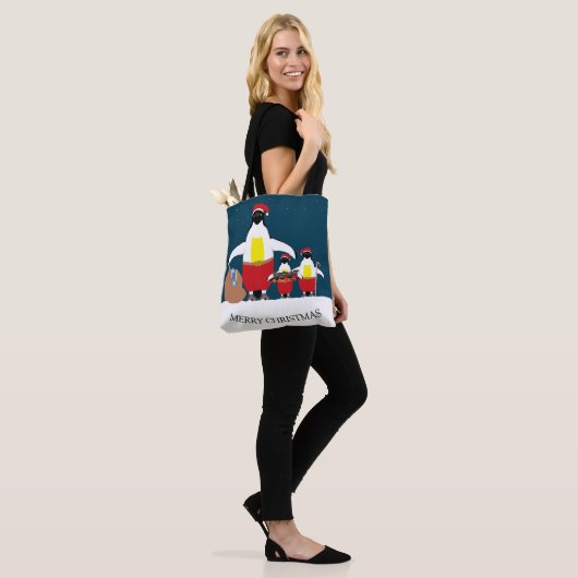 Santa's Kleine Helpers Canvas tas (Op model)