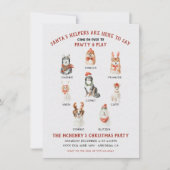 Santa's kleine helpers Dog-kerstfeest Kaart (Voorkant)