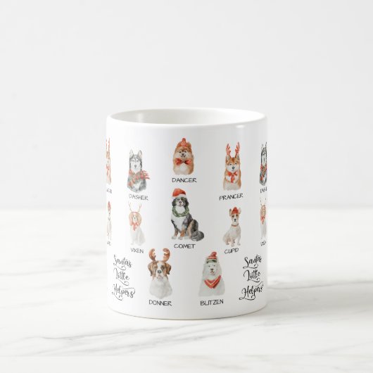 Santa's kleine helpers Dog Reindeer noemt mok (Center)