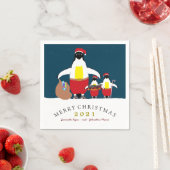 Santa's Kleine Helpers Napkin Servet (Insitu)