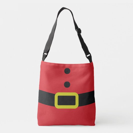 Santa's kostuum aangepaste naam crossbody tas (Achterkant)