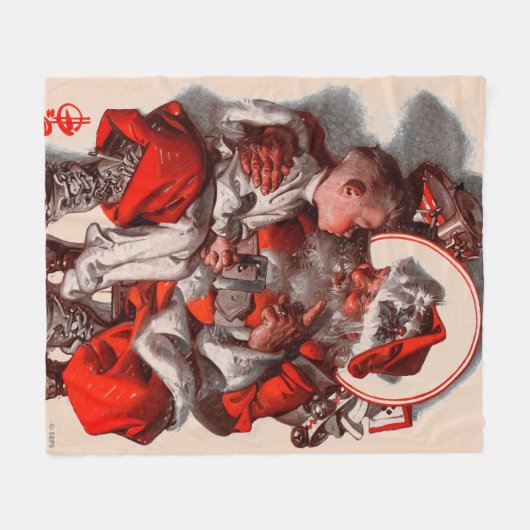 Santa's Lap Fleece Deken (Voorkant (Horizontaal))