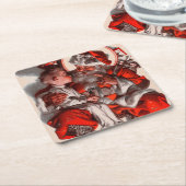 Santa's Lap Kartonnen Onderzetters (Schuin)