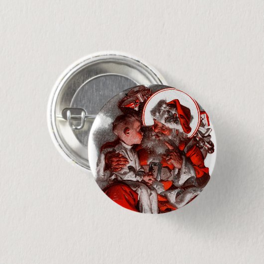 Santa's Lap Ronde Button 3,2 Cm (Voorkant /achterkant)