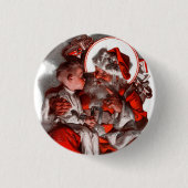 Santa's Lap Ronde Button 3,2 Cm (Voorkant)