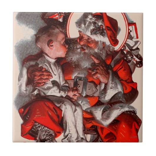 Santa's Lap Tegeltje (Voorkant)