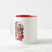 Santa's Lap Tweekleurige Koffiemok (Voorkant links)