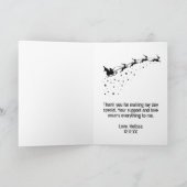 Santa's Letter Postmark Noordpool rendieren foto Bedankkaart (Binnen)