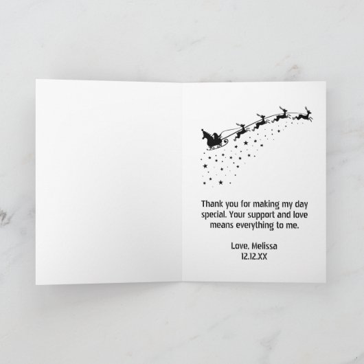 Santa's Letter Postmark Noordpool rendieren foto Bedankkaart (Binnen)