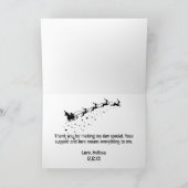 Santa's Letter Postmark North Pole Rendier Foto Bedankkaart (Binnen)