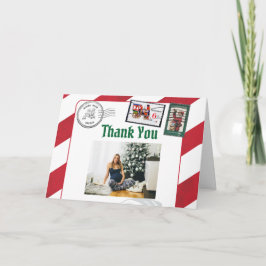 Santa's Letter Postmark North Pole Rendier Foto Bedankkaart