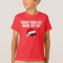 Santa's Leuke Lijst Kinder Grappige Kerst T-shirt