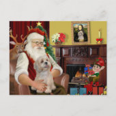 Santa's Lhasa Apso (R2) Feestdagenkaart (Voorkant)