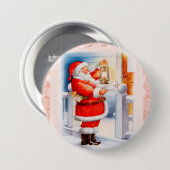 Santas-lijst Ronde Button 7,6 Cm (Voorkant /achterkant)
