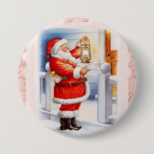 Santas-lijst Ronde Button 7,6 Cm (Voorkant)