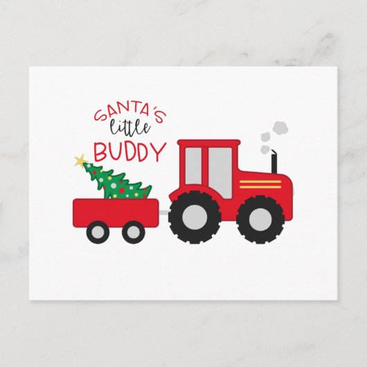 Santa's Lil' Buddy Briefkaart (Voorkant)