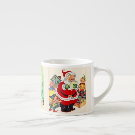 Santa's List Add NAME Childs Small Kerstmis Espresso Kop (Rechts)