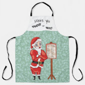 Santa's List Naughty of Nice Apron Schort (Voorkant)