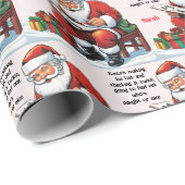 Santa's List Voeg de naam van het kind toe Aangepa Cadeaupapier (Rol Hoek)