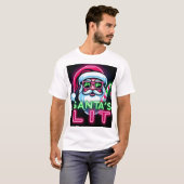 Santa's Lit - Grappig Neon Kerst T-shirt (Voorkant volledig)