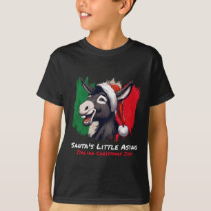 Santa's Little Asino   Italiaanse kerstezel T-shirt