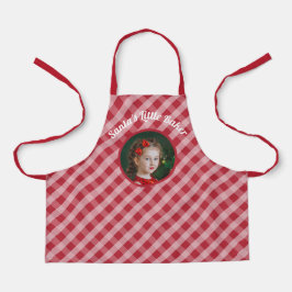 Santa's Little Baker kinder gingham kerst foto Schort