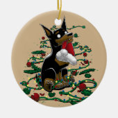 Santa's Little Buddy Ceramic Ornament (Voorkant)