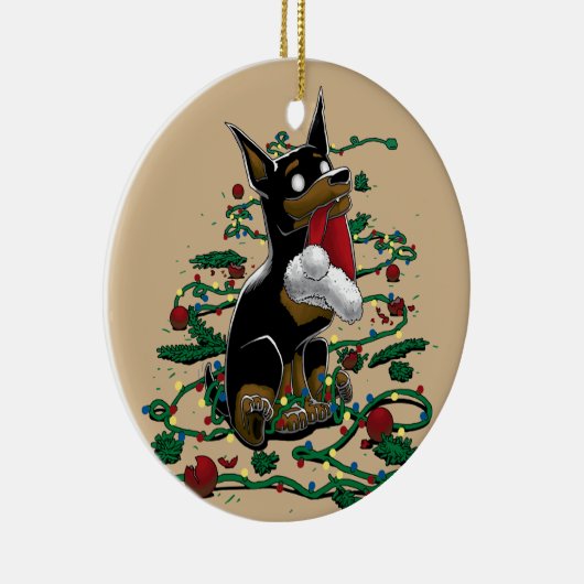 Santa's Little Buddy Ceramic Ornament (Rechts)