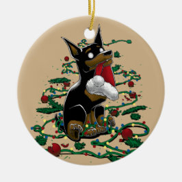 Santa's Little Buddy Ceramic Ornament