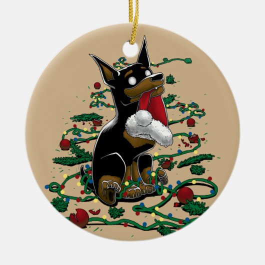 Santa's Little Buddy Ceramic Ornament (Voorkant)