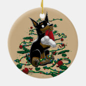 Santa's Little Buddy Ceramic Ornament (Achterkant)