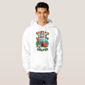 Santa's Little Camping Helper Christmas Elf Design Hoodie (Voorkant volledig)