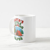Santa's Little Camping Helper Christmas Elf Design Koffiemok (Voorkant links)