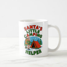 Santa's Little Camping Helper Christmas Elf Design