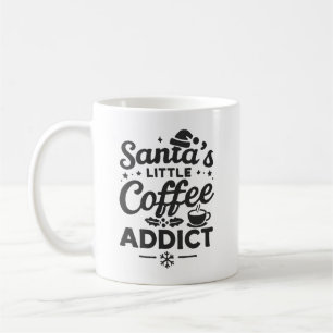 Santa's Little Coffee Addict - Grappige Kerstkaart Koffiemok
