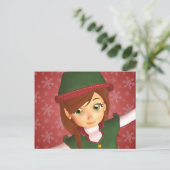 Santa's Little Elf Holiday Briefkaart (Staand voorkant)
