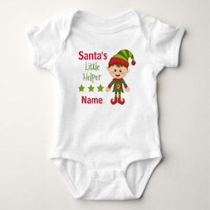 Santa's Little Helper Baby Jersey Bodysuit