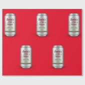 Santa's Little Helper Bier Kan Patroon Cadeaupapier (Vlak)