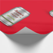 Santa's Little Helper Bier Kan Patroon Cadeaupapier (Hoek)