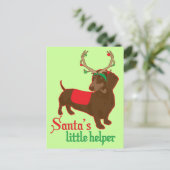 Santa's Little Helper Briefkaart (Staand voorkant)