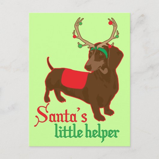 Santa's Little Helper Briefkaart (Voorkant)