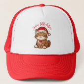 Santa's Little Helper Cat Christmas Trucker Hat Trucker Pet (Voorkant)