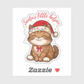 Santa's Little Helper Cat Sticker (Vel)