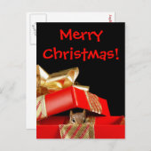 Santa's Little Helper Chipmunk Feestdagenkaart (Voorkant / Achterkant)