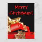 Santa's Little Helper Chipmunk Feestdagenkaart (Voorkant)