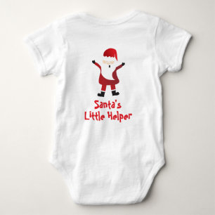 Santas Little Helper Cute Santa Claus Red Romper