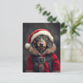 Santa's Little Helper Dog Briefkaart (Staand voorkant)