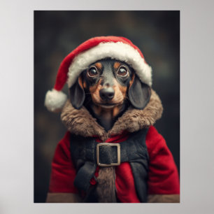 Santa's Little Helper Dog Poster
