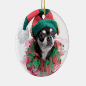 Santa's Little Helper Elf Dog Metalen Ornament (Rechts)