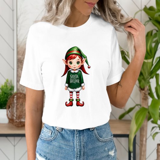 Santa's Little Helper Elf Feestelijke Kerstmis T-shirt